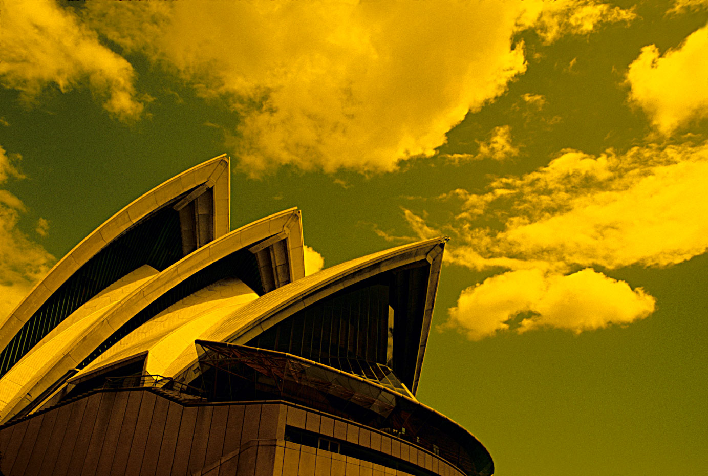 Sydney Opera House in Yellow=